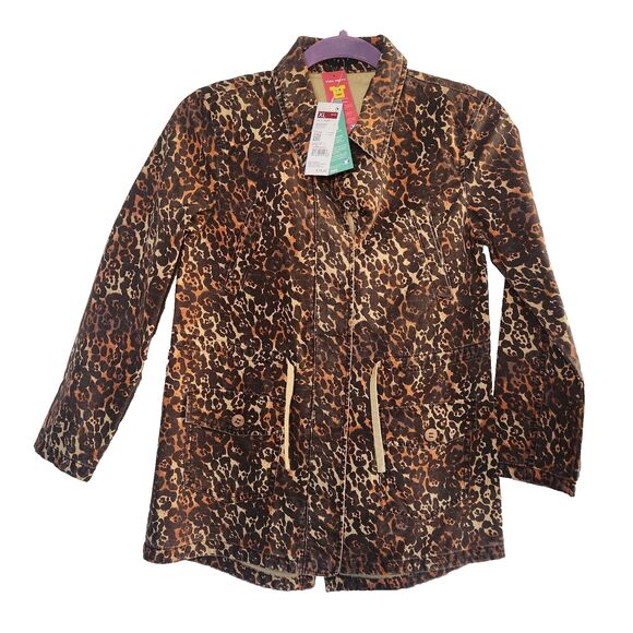 NWT Sisley Girls "Wild Soul" Animal Print Jacket – Size XL (10-11 Years) - Picture 1 of 15